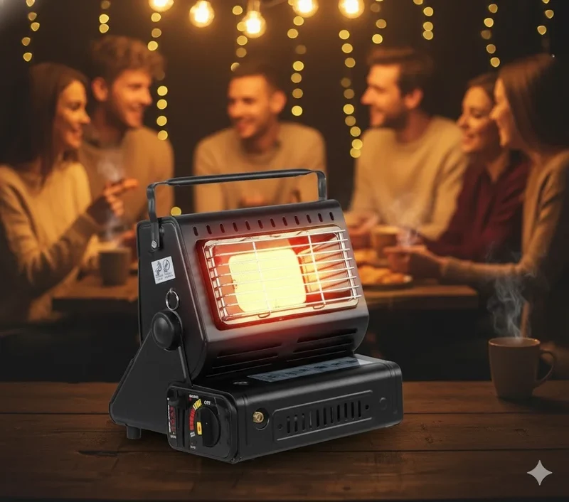 Gasheizung 2in1 Camping Heizung 1,3kW Heizstrahler Keramik Piezo Zelt Outdoor