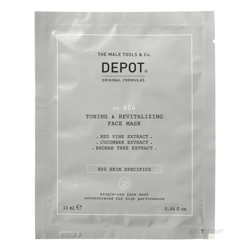 Toning & Revitalizing Face Mask, No. 806, 1 piece.