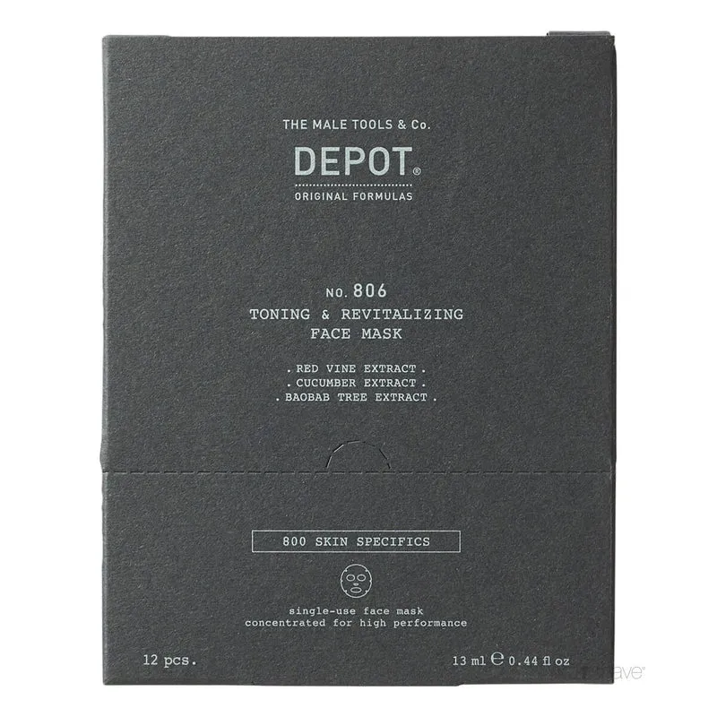 Toning & Revitalizing Face Mask, No. 806, 1 piece.
