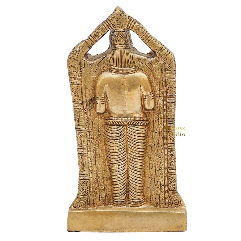 Brass Tirupathi Balaji Venkateshvara Idol Home Pooja Temple Décor Statue 7"