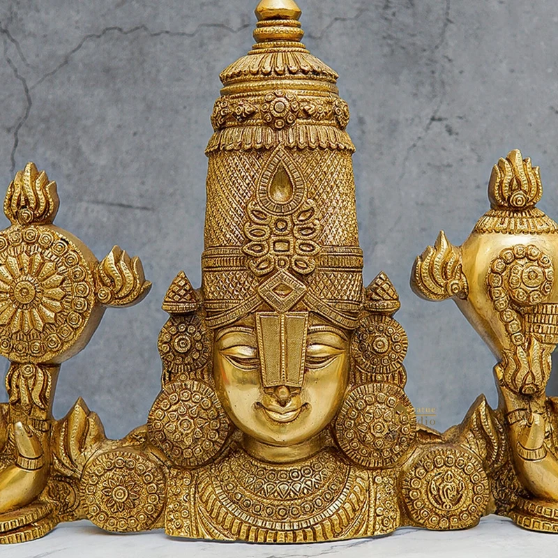 Brass Tirupati Balaji Face Wall Hanging 20 inches