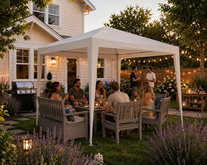 Gartenpavillon 3x3 m Grün mit 4 Seitenwänden – Partyzelt Gartenzelt mit Stahlgestell & PE-Dach für Garten, Terrasse und Events