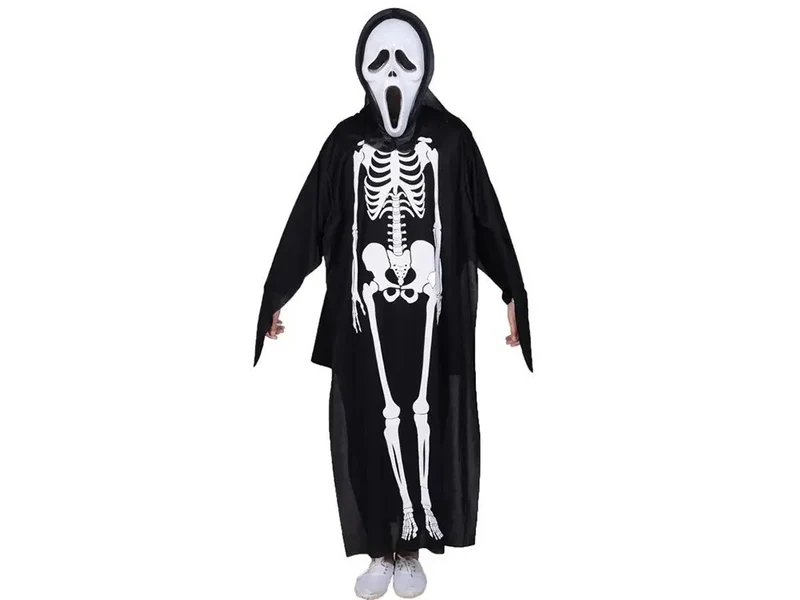 Skelett Kostüm Damen Kinder Halloween Karneval Verkleidung Cosplay Jumpsuit 🎃👻