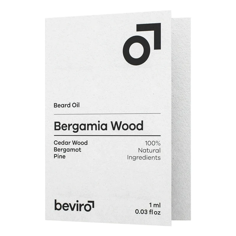 Beard Oil, Bergamia Wood, Sample, 1 ml.