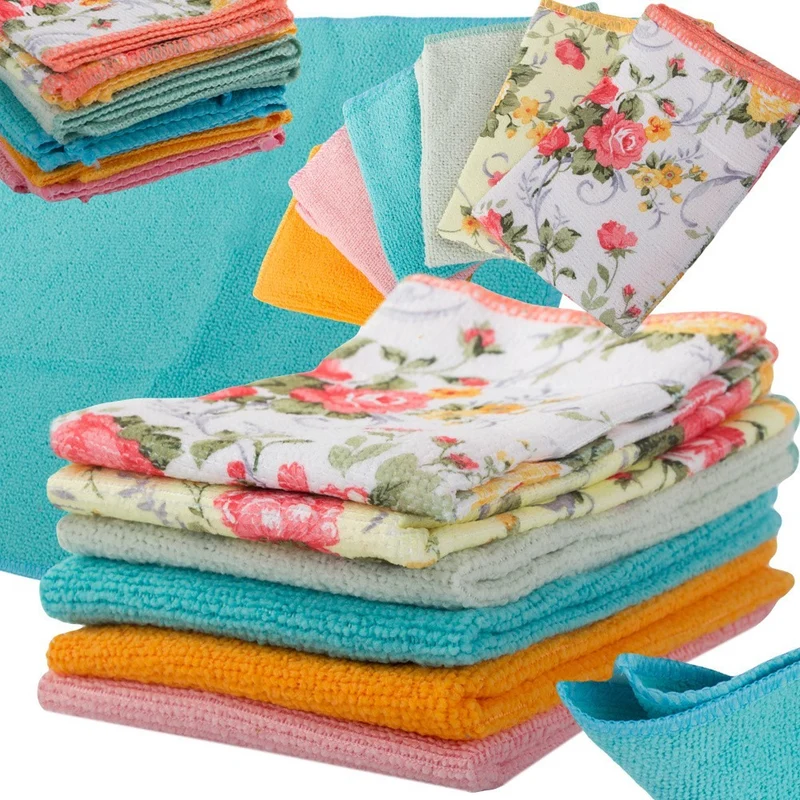 Mikrofasertücher 6er Set 30 × 30 cm – saugstarke Reinigungstücher für Haushalt, Auto, Fenster & Küche
