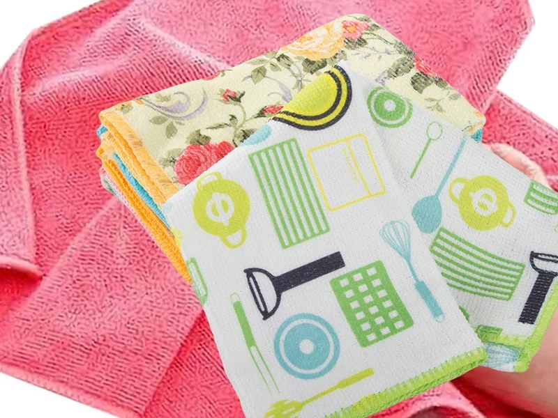 Mikrofasertücher 6er Set 30 × 30 cm – saugstarke Reinigungstücher für Haushalt, Auto, Fenster & Küche