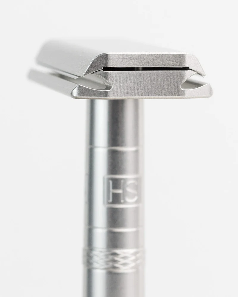 Henson Shaving Starter Bundle – AL13 Safety Razor, Stand, Cream & 100 Blades (Aircraft Aluminum)