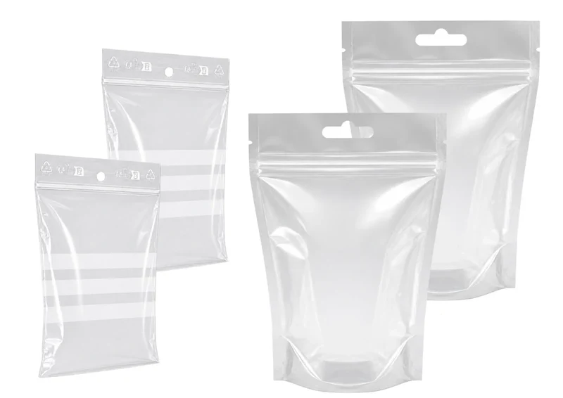 Druckverschlussbeutel ZIP Beutel Folienbeutel Transparent Wiederverschließbar Se
