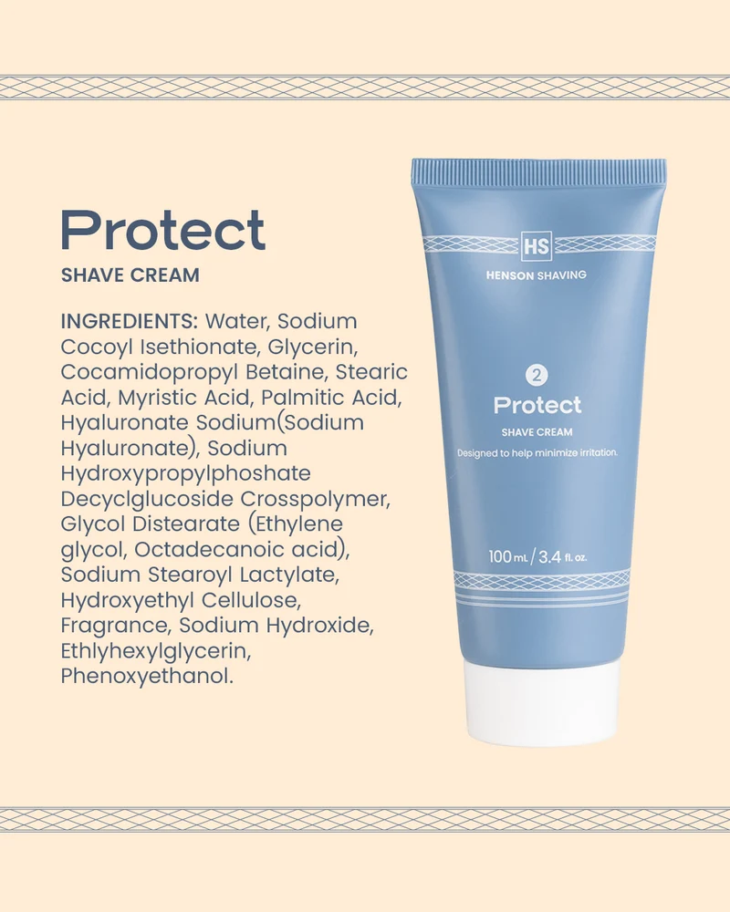 Henson "Protect" Shave Cream | Barber Grade Formula (100ml)