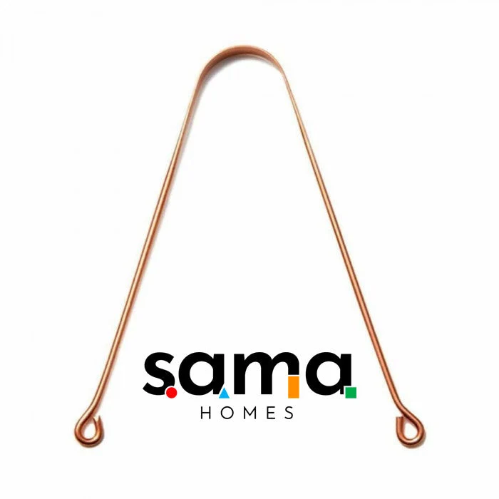 Pure Copper Ayurvedic Tongue Scraper - Set of 2 (Classic Loop Design)