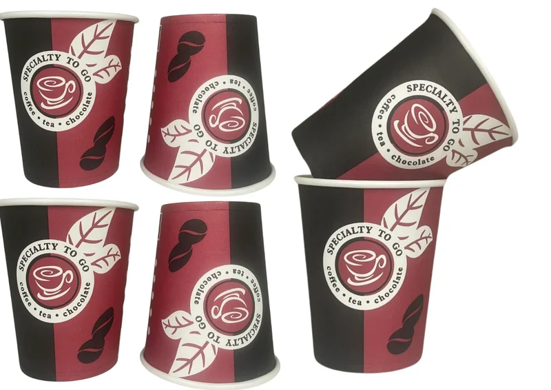 Pappbecher 200 ml 8 oz – Kaffee To Go Einwegbecher für Heiß- & Kaltgetränke, 50 / 500 / 1000 Stück