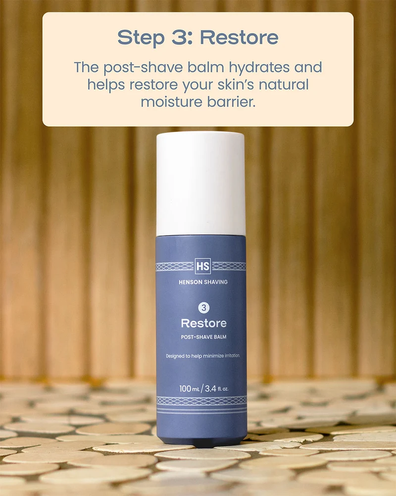 Henson Shaving 3-Step Skin Routine Bundle (Prep, Shave, Post)