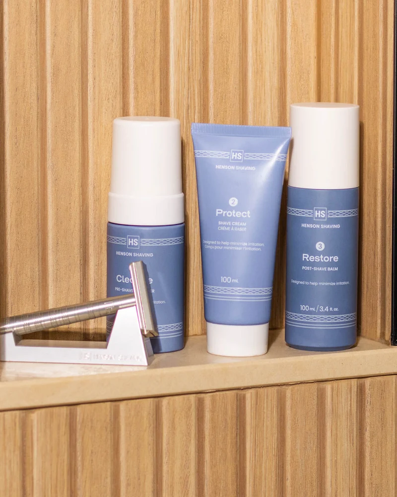 Henson Shaving 3-Step Skin Routine Bundle (Prep, Shave, Post)