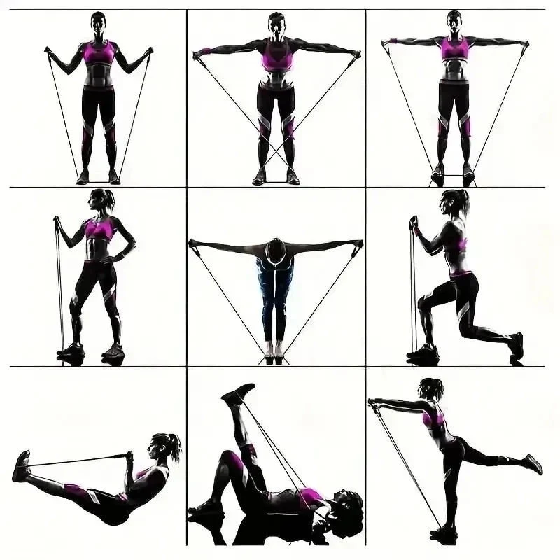 Widerstandsbänder Set 11tlg Fitnessbänder für Training Yoga Krafttraining