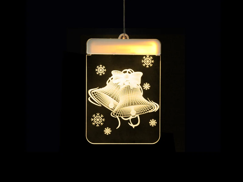 3D Glasmalerei LED Fensterdeko Weihnachten doppelseitig warmweiß Beleuchtung 🎄