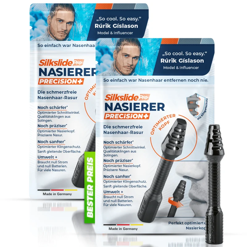 Silkslide Pro®: Nasenhaarschneider V4 | Doppelpack