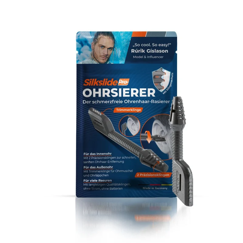 Silkslide Pro®: Ohrhaartrimmer für Innenohr & Ohrmuschel
