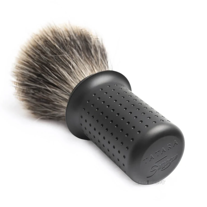 Finest Badger Shaving Brush, Stainless steel - Dark