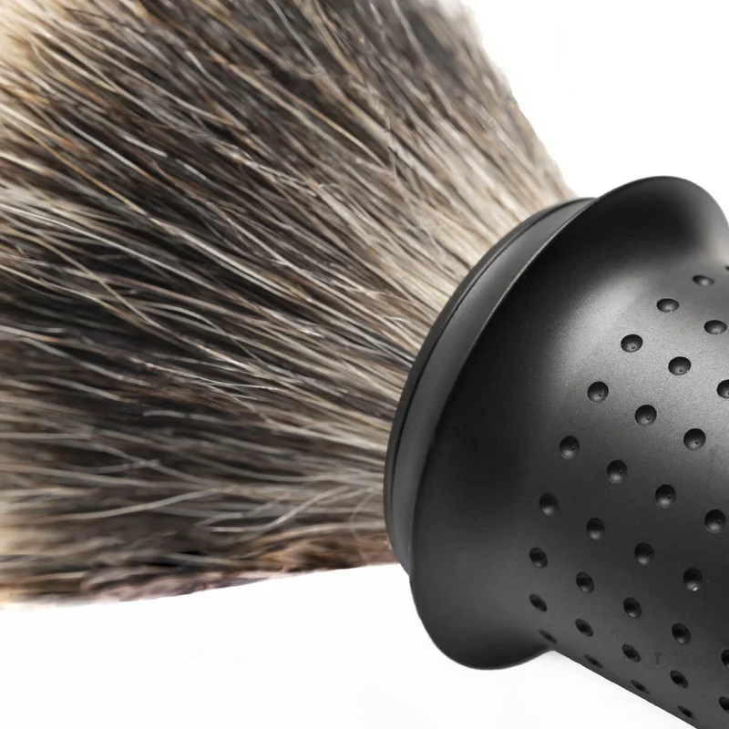 Finest Badger Shaving Brush, Stainless steel - Dark