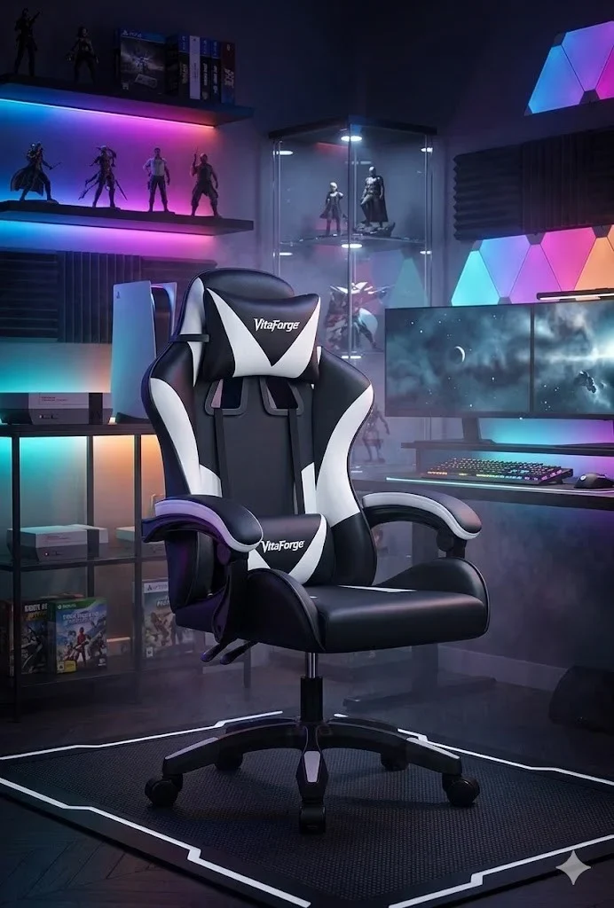 Gaming Stuhl ergonomisch Bürostuhl höhenverstellbar Drehstuhl 360°