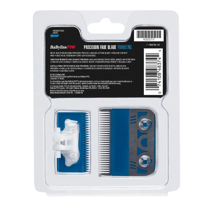 BabylissPro Blue Titanium Metal-Injection Molded (MIM) Precision Fade Blade (27 TEETH)