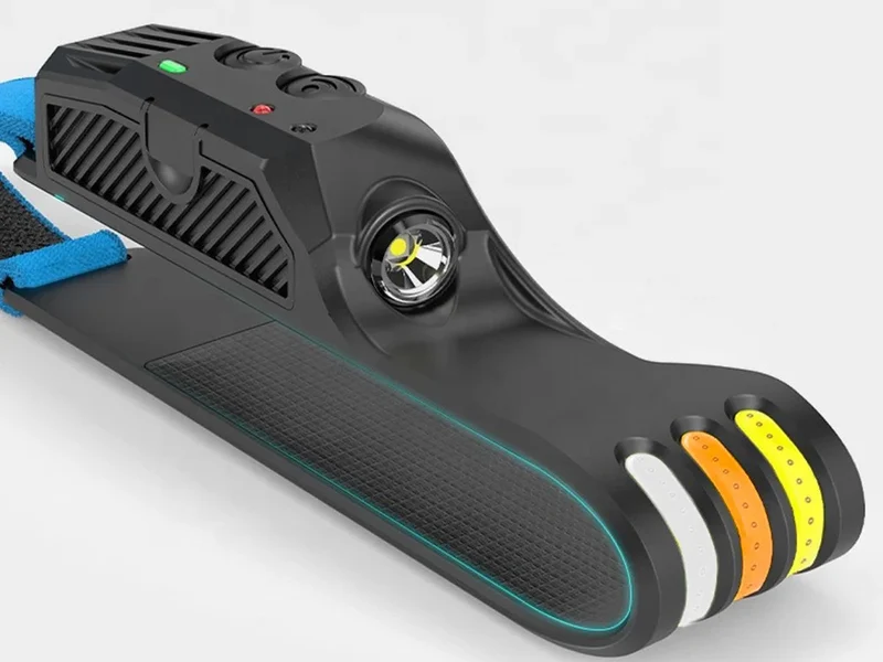 Wiederaufladbare Multifunktions LED-Stirnlampe mit weißen & roten LEDs Outdoor