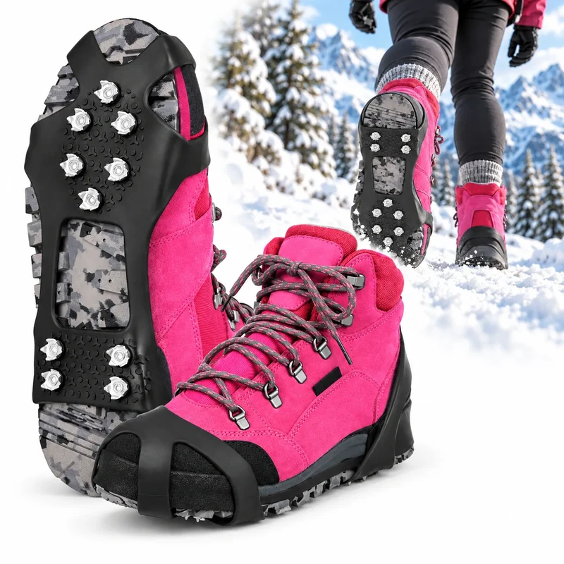 Schuhspikes Spikes Schwarz Anitrutsch Eis Schuh Krallen Antirutsch Schnee Schuhe