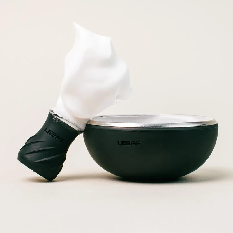 Shaving Brush & Shaving Bowl Set, Black