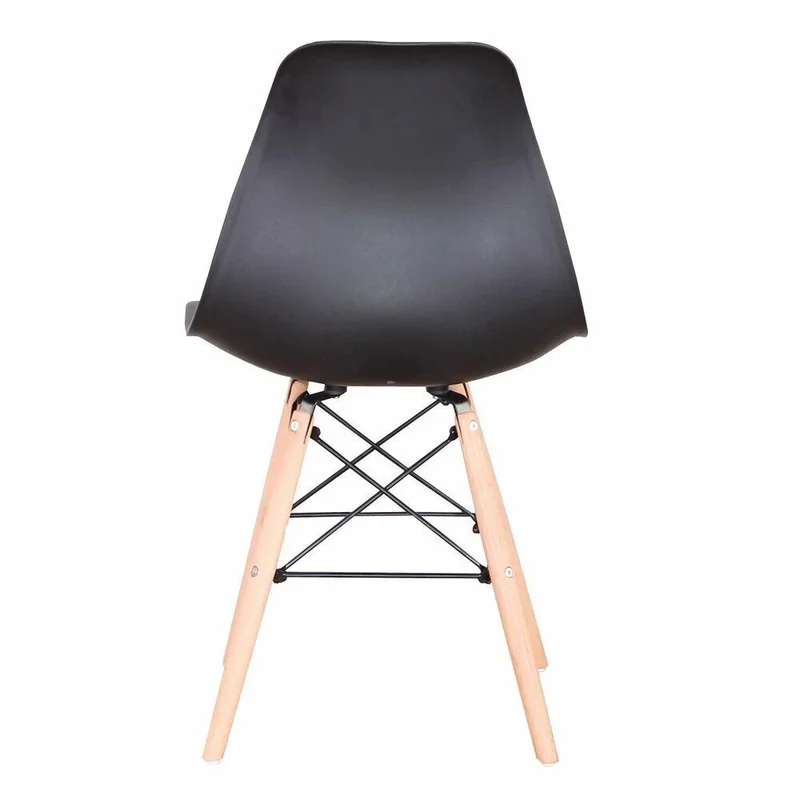 4er Set Esszimmerstühle modern Kunststoff Küchenstuhl Wohnzimmer Stühle Holzbeine 3 Farben