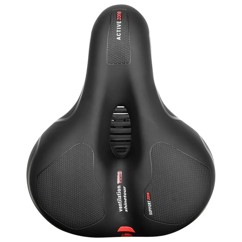 Fahrradsattel Komfort Breit mit Gel Memory-Schaum, Federung und Reflektor – Ergonomischer Fahrradsattel für MTB, Citybike & E-Bike