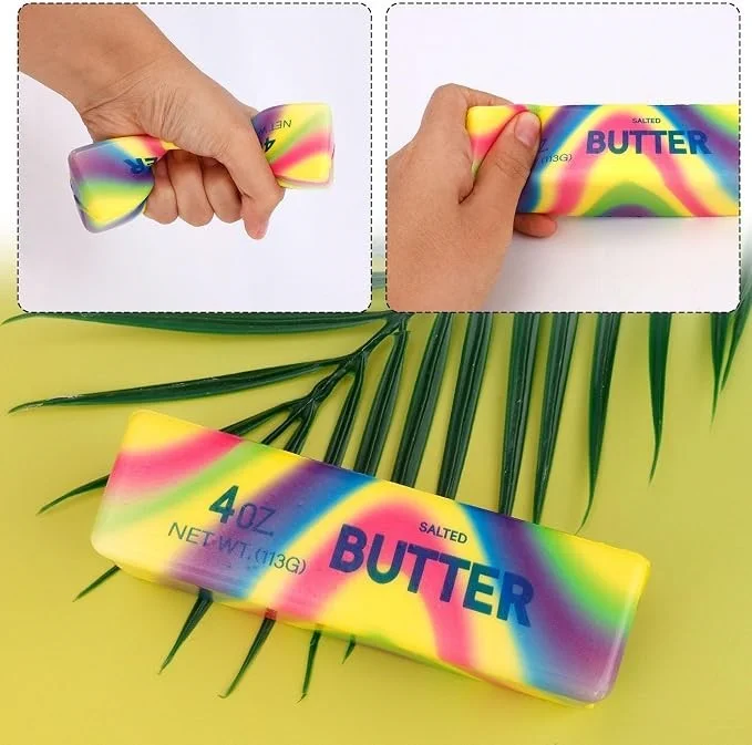 Butter Squishy | Regenbogen🌈 Knautschspielzeug Anti Stress Squeeze Toy