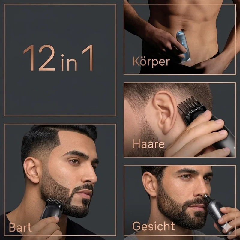 Braun Series 7 All-in-One Trimmer 12in1 Bart Haarschneider Wasserdicht Set