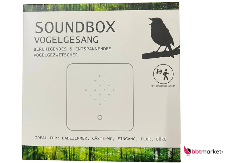 Soundbox Vogelgezwitscher Naturgeräusche Vogelgesang Box mit Bewegungsmelder