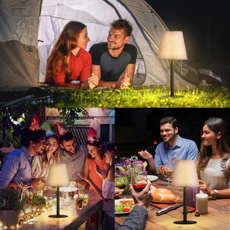 LED Nachttischlampe Modern 💡 Akku & USB Tischleuchte Schlafzimmer Büro