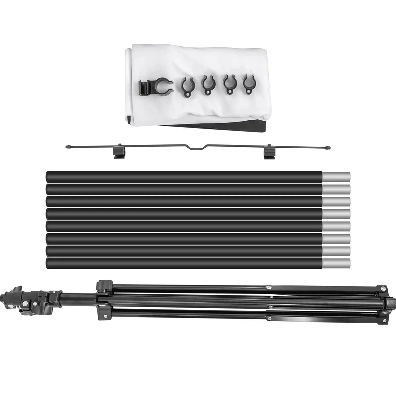 Beamer Leinwand mit Stativ 70–150 Zoll Auswahl – 16:9 Projektor Leinwand für Heimkino, Präsentationen und Outdoor Kino
