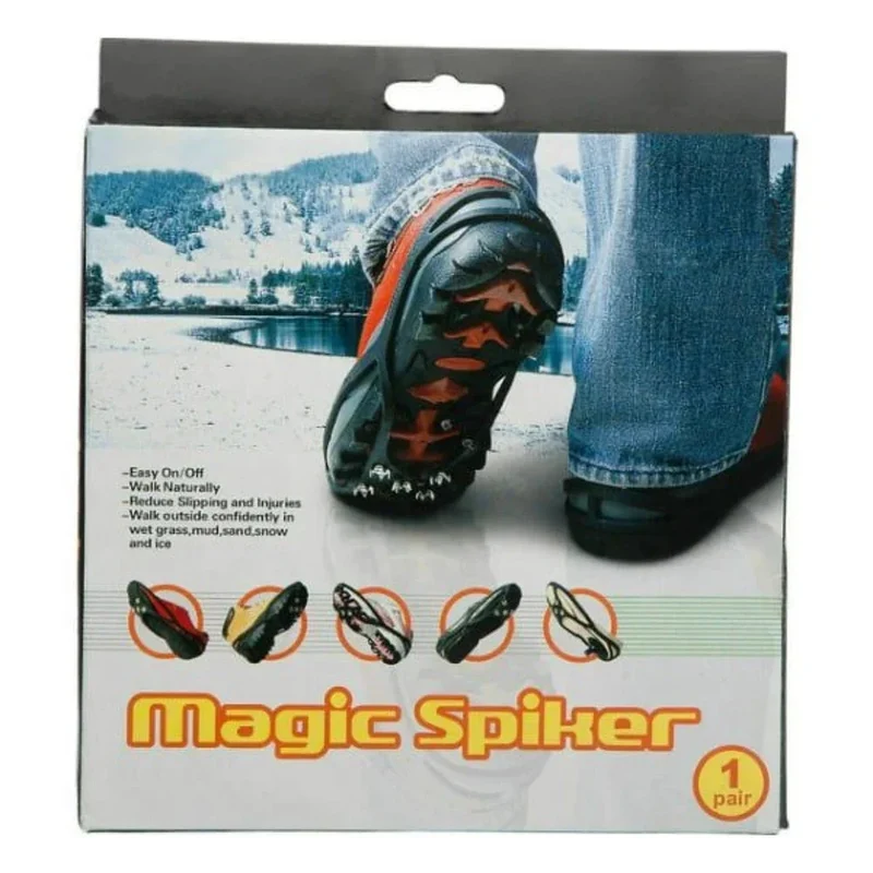Kinder Schuhspikes 5 Metallzähne – Rutschfeste Eiskrallen für Schuhe | Anti-Rutsch Schneespikes für Eis & Schnee