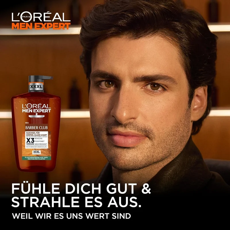 L'Oréal Men Expert Barber Club XXXL Duschgel Shampoo 1000ml Herren