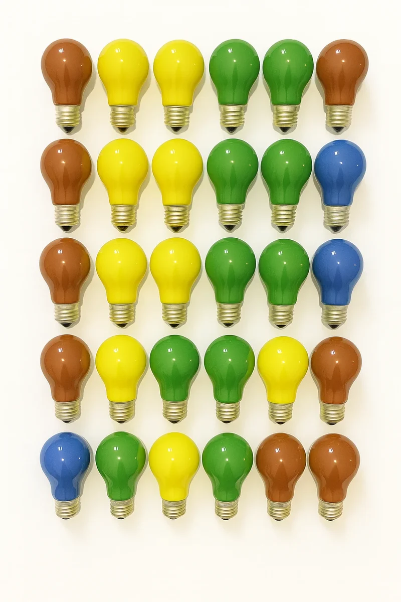 10er Set Bunte Glühbirnen 25W E27 – Farbige Dimmbar Lampen für Party & Deko