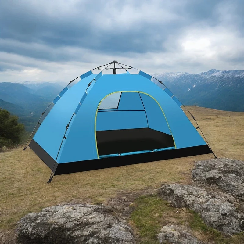 Automatisches Pop-Up Campingzelt 2–3 Personen Wasserdicht Blau 200x140x115