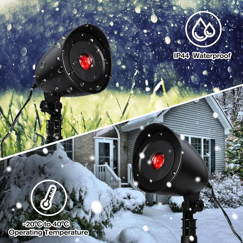 Halloween LED Projektor 3D Rotes Skelett Wasserdicht Timer Lampe Outdoor
