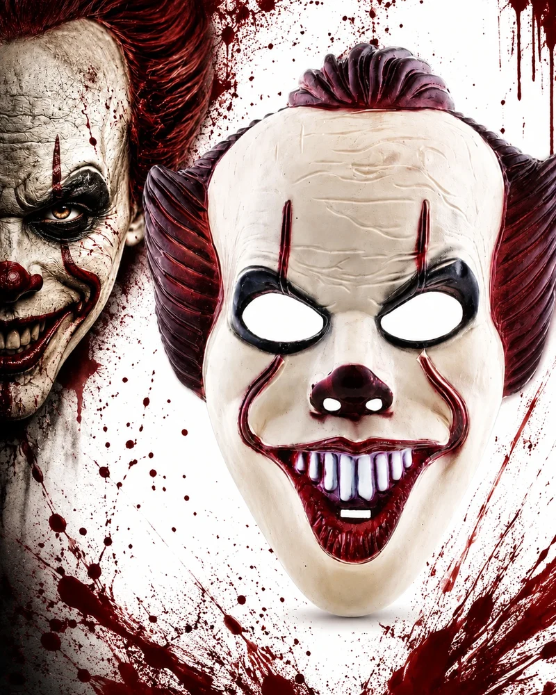 Halloween Pennywise Clown Maske Stephen Kings Es Maske Horror Cosplay Kostüm
