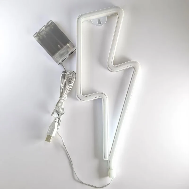 LED Blitz Neonlicht Rosa USB/Batterie Wanddeko Party Geburtstag Valentinstag ⚡⚡⚡
