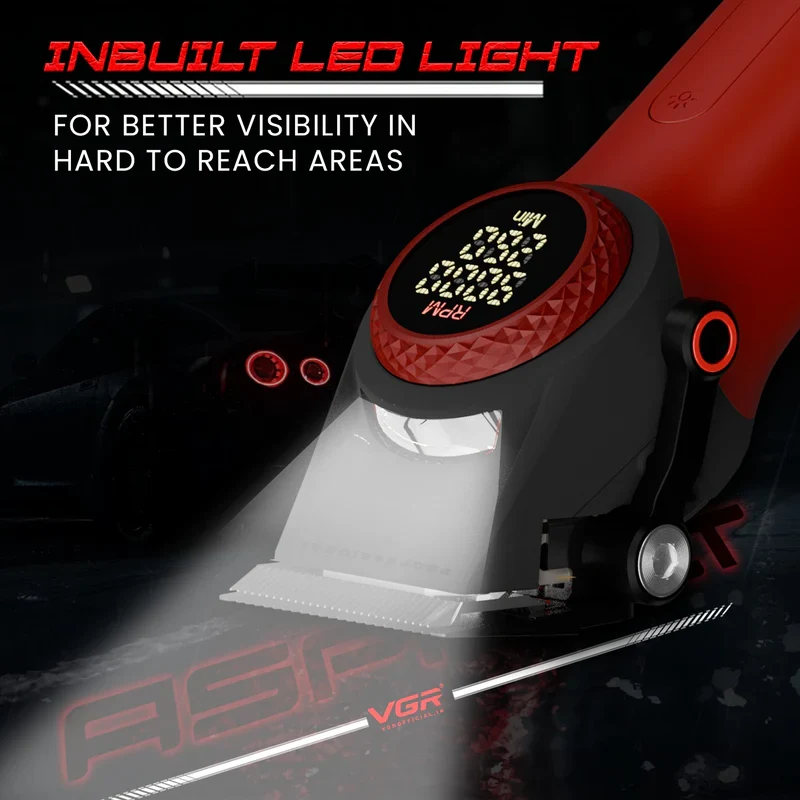 VGR V-001 Professional Hair Clipper For Men, Red