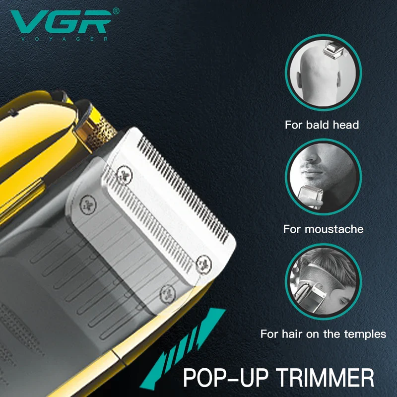 VGR V-332 Professional Foil Shaver for men, 150-Minute Runtime, Dual Independent Foils | Cordless & Corded Use with 1 Year Warranty (Gold)