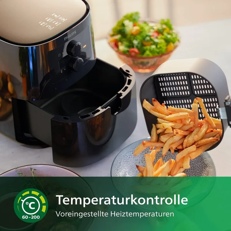 Philips Airfryer XL 6,2 Liter Heißluftfritteuse mit 12 Programmen und Rapid Air