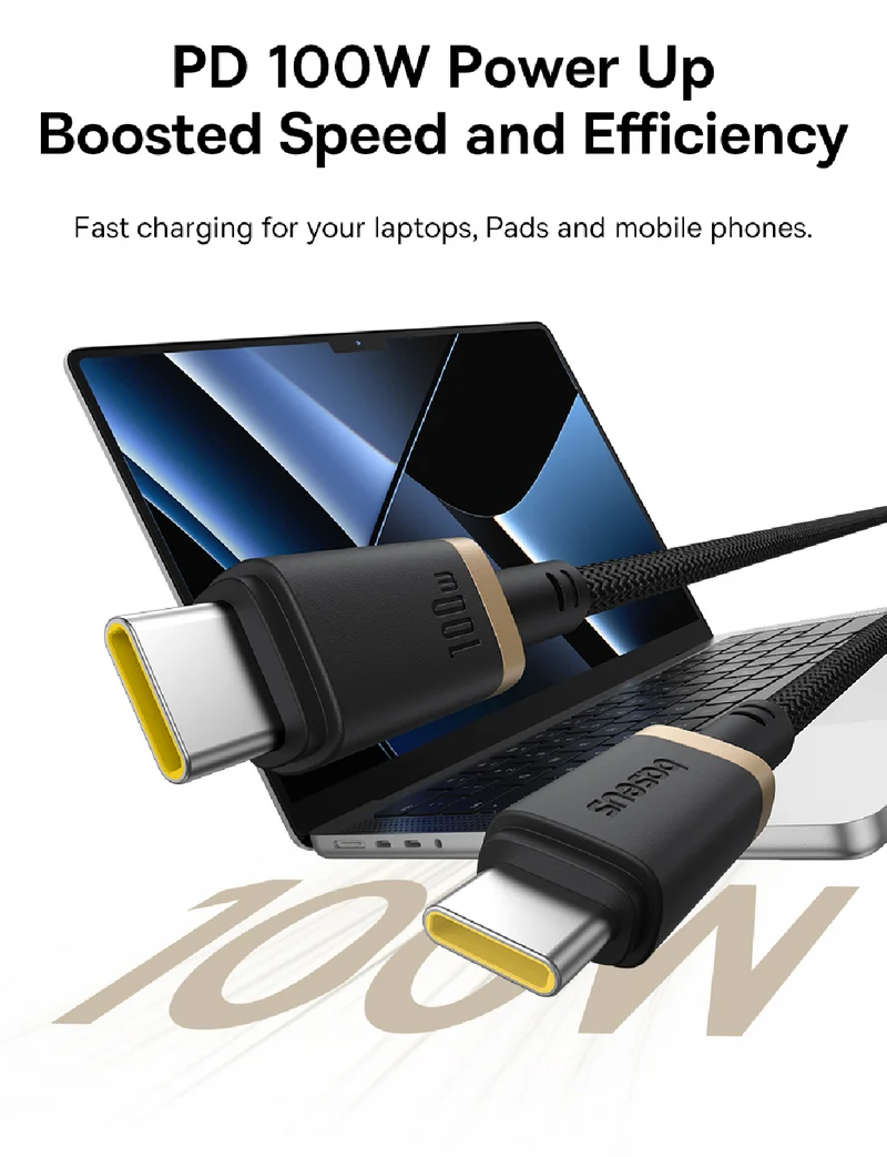 Baseus USB-C to USB-C 100W Braided Cable (1m)