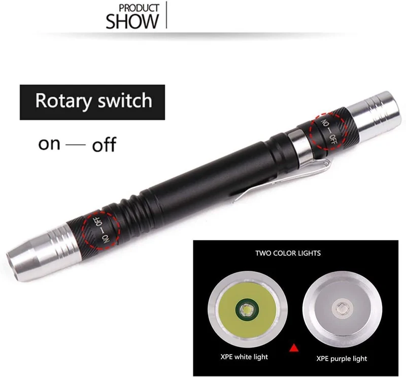 Mini UV Taschenlampe LED Lampe 395nm SchwarzlichtBernstein Schwarzlich Handlampe