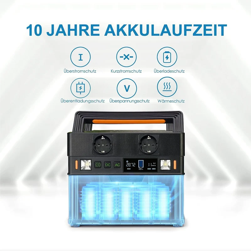 ALLPOWERS Solar Tragbares Powerstation 78000mAh 300W Tragbar mit AC/USB-Ausgang