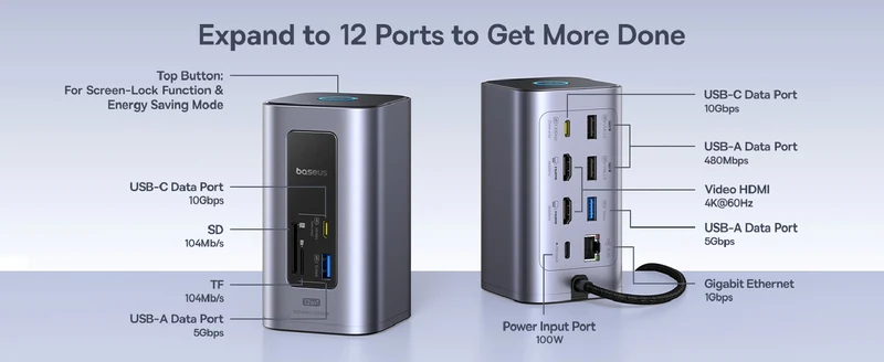Baseus 12-in-1 USB-C Docking Station