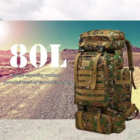 80L Rucksack Wasserdicht Wanderrucksack Trekking Outdoor Reiserucksack Groß